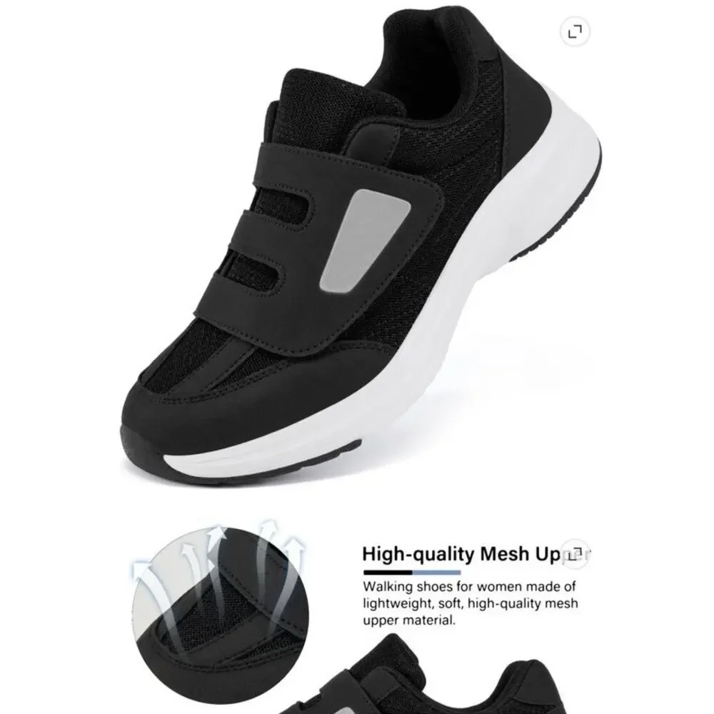 BRAND NEW ~ Women's Black & White Breathable Running Sneakers Shoes ~ 10